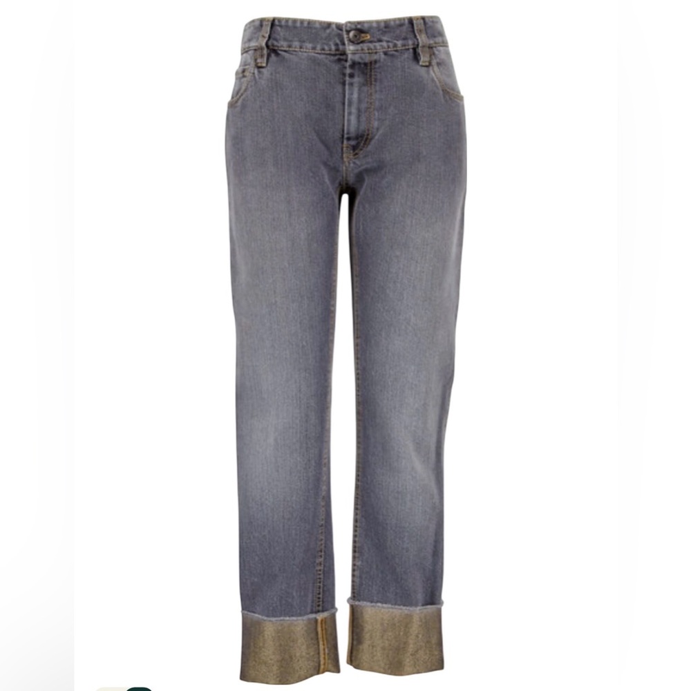 Brunello Cucinelli Women's Gray Straight Leg Jeans